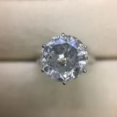 仁尾彫金『一つ星ジルコニアプラチナ楕円の印台リング』ハンドメイド 