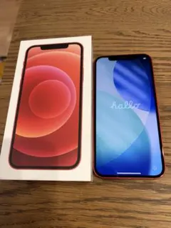 iPhone12 64GB SIMフリー 赤　箱・未使用ケーブル付