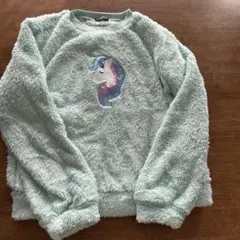 ユニコーン刺繍ミントグリーントレーナー