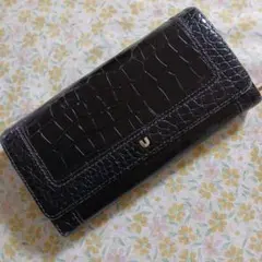 U by ungaro 長財布 クロコ型押し ブラックのサムネイル