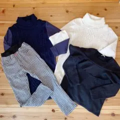 ニットワンピ　他　女の子　裏起毛　まとめ売り　130  140