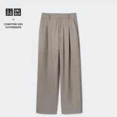 ブラッシュドジャージータックワイドパンツ（標準70〜72cm