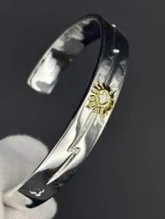 S925刻印 スターモチーフシルバーバングル メキシカンジュエリー S925刻印 スターモチーフシルバーバングル メキシカンジュエリー