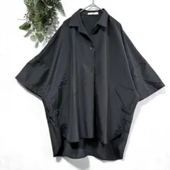 ★訳あり サマンサモスモス ブルー スキッパービックシャツ チャコールグレーのサムネイル