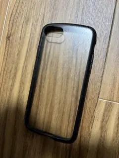 iPhoneSE3用 透明・黒 ハードケース　アイフォン　ELECOM