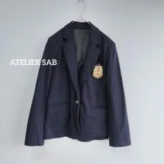 【最終値下げ】 アトリエサブ テーラードジャケット 紺ブレ ワッペン 飾り釦のサムネイル