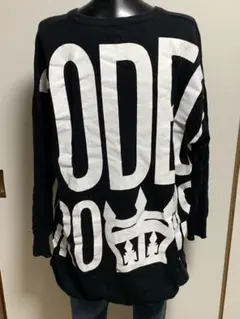RODEO CROWNS ロゴ プリント ニット ワンピース ブラック M