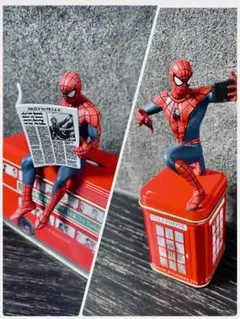 スパイダーマンの日常　新聞　自撮り　2体セット　フィギュア　ガチャ