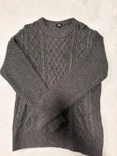 UNIQLO ケーブルニット セーター L グレー