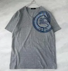 バーバリー ブラックレーベル ロゴTシャツ グレー系 Lサイズ BURBERRY