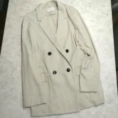 【美品】green label relaxingメランジ ダブルジャケット38のサムネイル