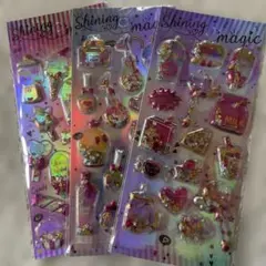 シャカシャカシール　ホログラムスイーツシールセット 3枚　新品未使用