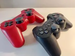 PS3 ワイヤレスコントローラー 赤黒セット