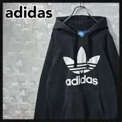 adidas アディダス パーカー スウェット トレフォイル メンズ 2XO 黒
