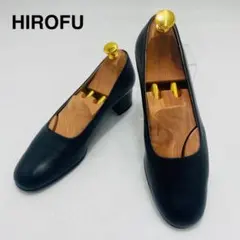 HIROFU　ヒロフ　パンプス　スクエアカット　フォーマル　23.5cm　黒のサムネイル