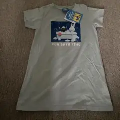 ミッフィー　 ロングTシャツ　110 刺繍入り　水色