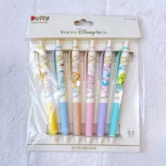ダッフィー＆フレンズ　ディズニーシー　ボールペン　6本セット【新品、未使用】