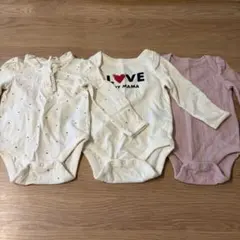 【新品未使用】GAPロンパース３枚セット0-3M