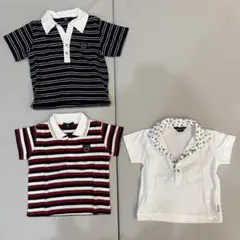 コムサイズム　ポロシャツ3枚セット（ストライプ、花柄）