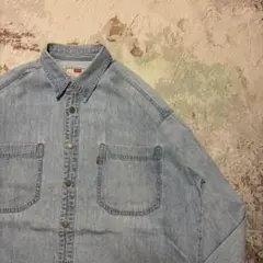 90's Levi'sリーバイス デニムワークシャツ コットン REDTAB L