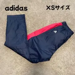 【美品】adidas XSサイズ ナイロンパンツ ネイビー/ピンク 薄手