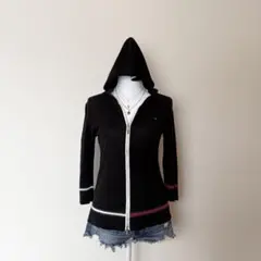 tommy hilfiger ジップアップパーカー　七分袖　平成　y2k