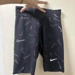Nike ロゴパターン ハーフタイツ 黒