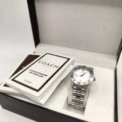 22446✨稼働品✨COACH リヴィントン ダイバーズウオッチ シルバーのサムネイル