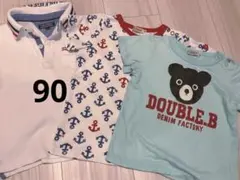 DOUBLE.B キッズ服 3点セット (ポロシャツ、Tシャツ)