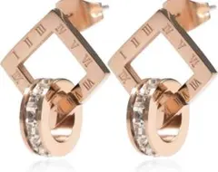 e135 ピアス レディース 人気 ピンクゴールド 金属アレルギー対応