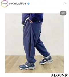 ナイロンパンツ ネイビー