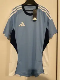 adidas サッカー　トレーニングウェア　プラクティスシャツ　練習着　水色 L