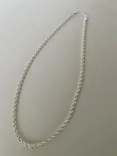 ツイストチェーン　ネックレス　4mm 55cm シルバー925 ロープチェーン
