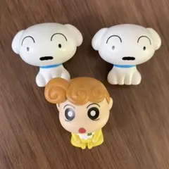 クレヨンしんちゃん　シロ　ひまわり　プチっとすわりマス　ミニフィギュア　セット