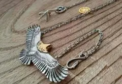 新品✳大イーグル フェザーネックレス フェザー 三代目 イーグルフックホイール