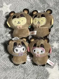 サンリオキャラクターズ　どうぶつ着ぐるみマスコット~たぬき編~　4個セット