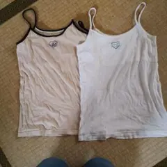 140cm胸二重キャミソール 2枚セット