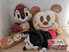 ディズニー　5点セット　チップとデール　ミッキー　 ぬいぐるみ　ティッシュケース