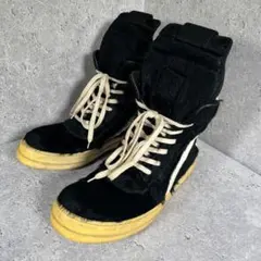 希少モデル　Rick Owens GEO BASKET ジオバス　ハラコ 44 Rick Owens】GEOBASKET(BLACKWHITE)(UNISEX)(41 BLACK/WHITE