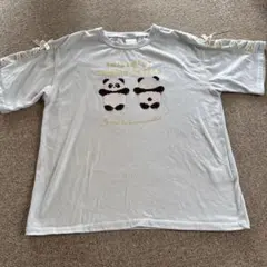 SUE パンダ クマ　スパンコール 半袖Tシャツ 160