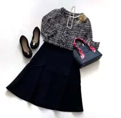 クードシャンス他 セレモニーママスーツ フォーマル ツイードジャケット 卒業式