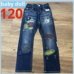 【baby doll】ミッキーマウス デニムパンツ 120センチ