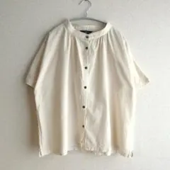 24SS】MHL. バンドカラーブラウス Mサイズ ベージュ コットン - メルカリ