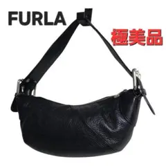 【極美品】FURLA フルラ レザー ショルダーバッグ ブラック ワンショルダー