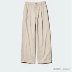 UNIQLO ドレープデニムタックパンツ ベージュ　L