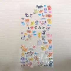 【平成物のレア商品】立体 シール ねこ