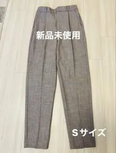 【美品】レディース ストレートパンツ グレー センタープレス きれいめ　GU