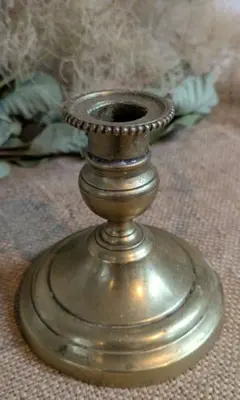 フランスアンティーク キャンドルホルダー 真鍮製 蝋燭立て　26-d.