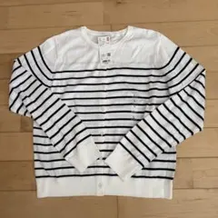 タグ付き新品未使用　ユニクロボーダークルーネックカーディガンLサイズ