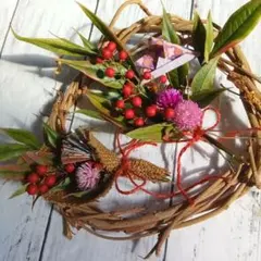 ドライフラワー　スワッグ　ミニブーケ　2点セット 節句　インテリア